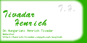 tivadar henrich business card